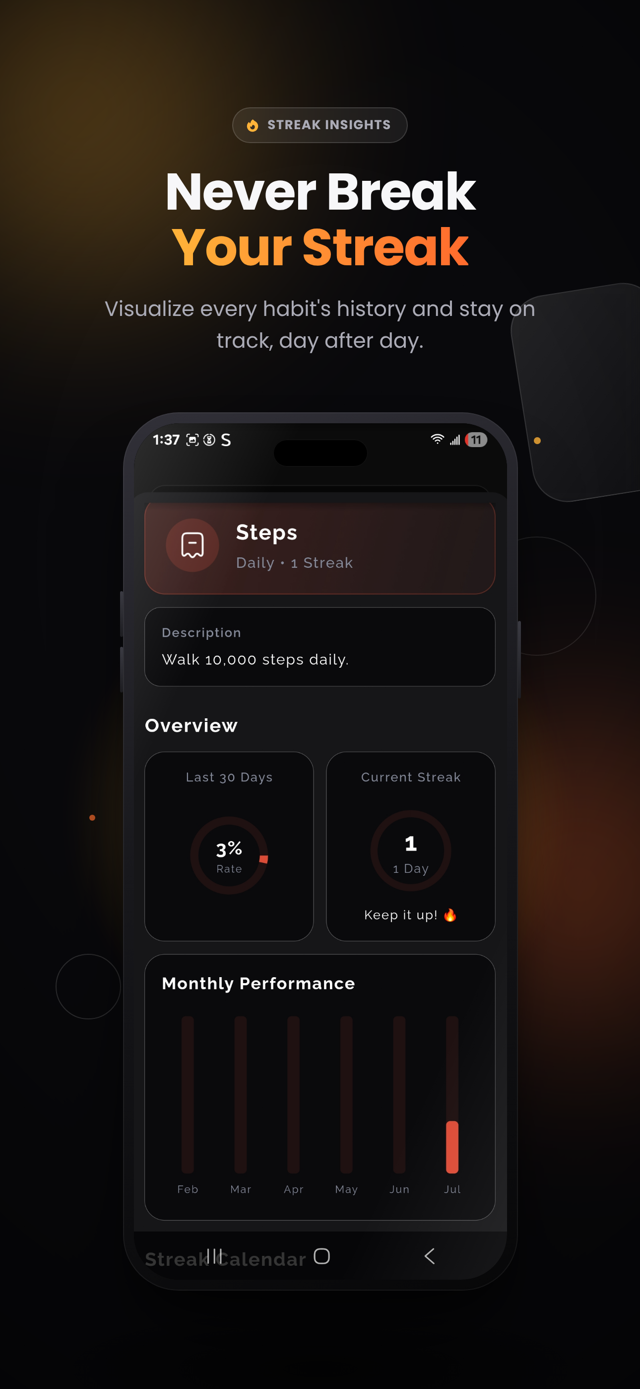 Streak detail